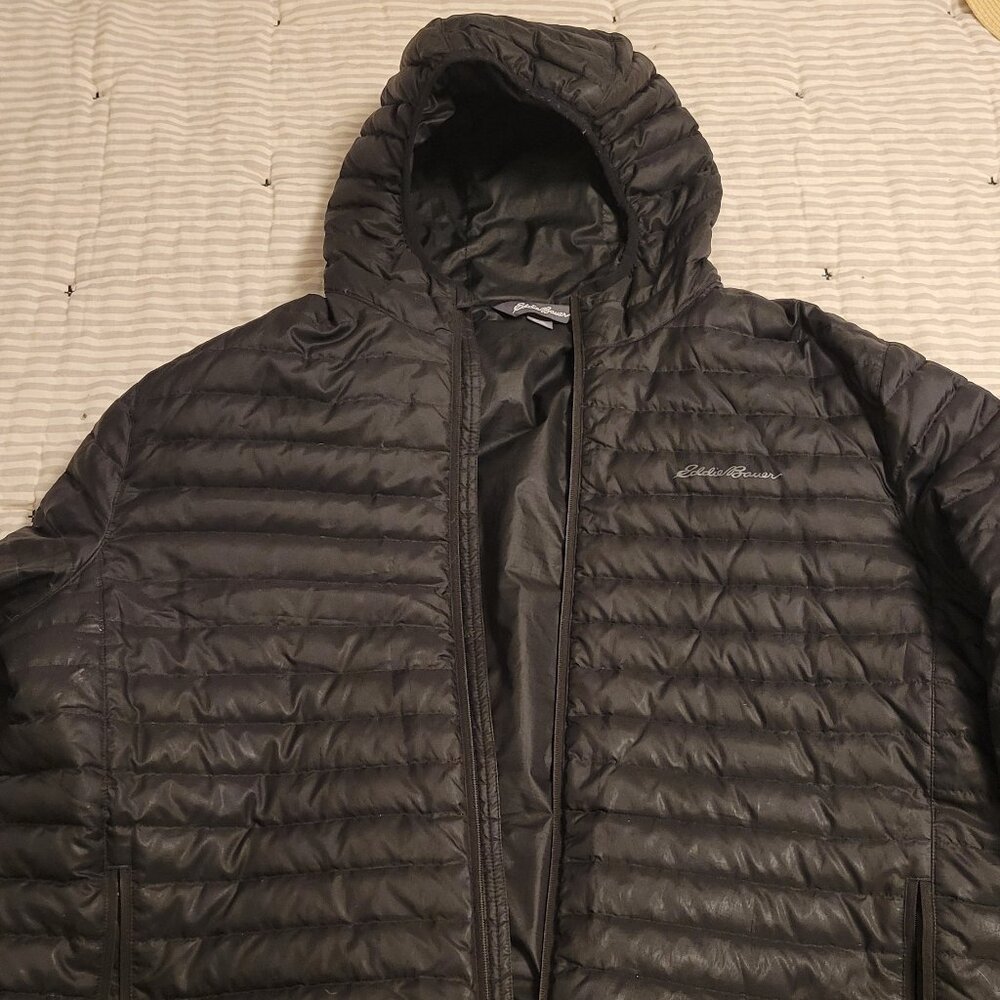 Eddie Bauer Men's Microlight Down Hooded Jacket